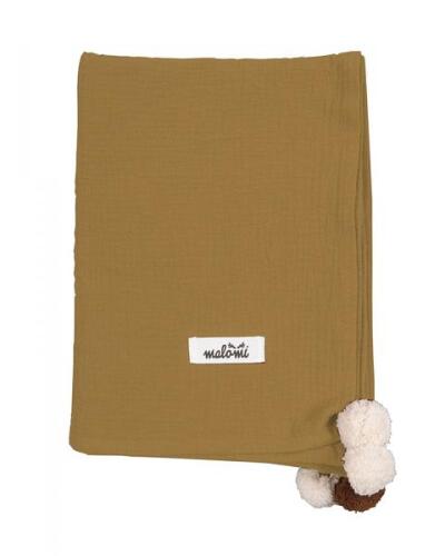 Malomi Kids - Swaddle Muslin Pompon Caramel