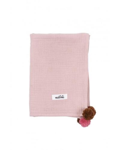 Malomi Kids - Swaddle Muslin Pompon Dusty Pink