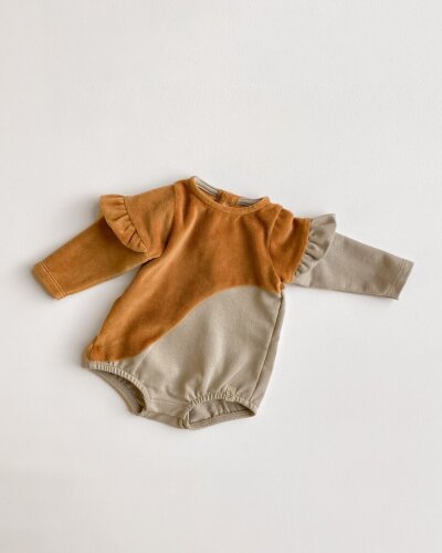 ROXIE romper velvet-french terry butterscotch/sand