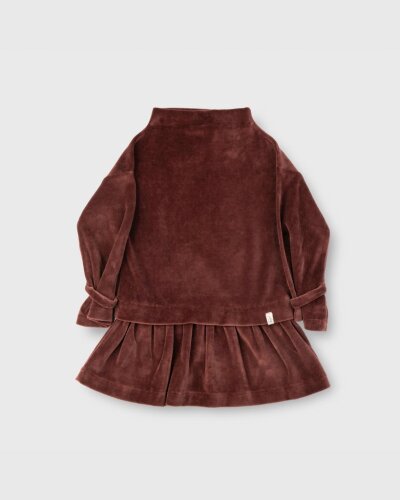 ZAZA dress velvet chestnut