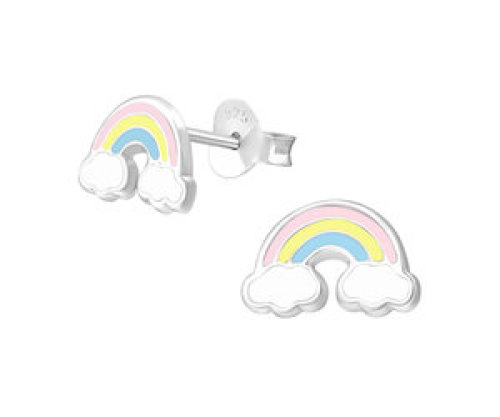 Stekertjes zilver regenboog pastel