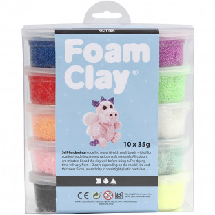Foam clay Glitter , 10 x 35 gr 