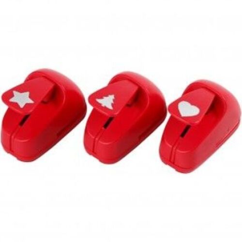 Ponsen, afm 16 mm, rood, ster, hart, kerstboom, 1set