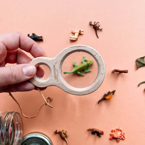 Houten kindervergrootglas