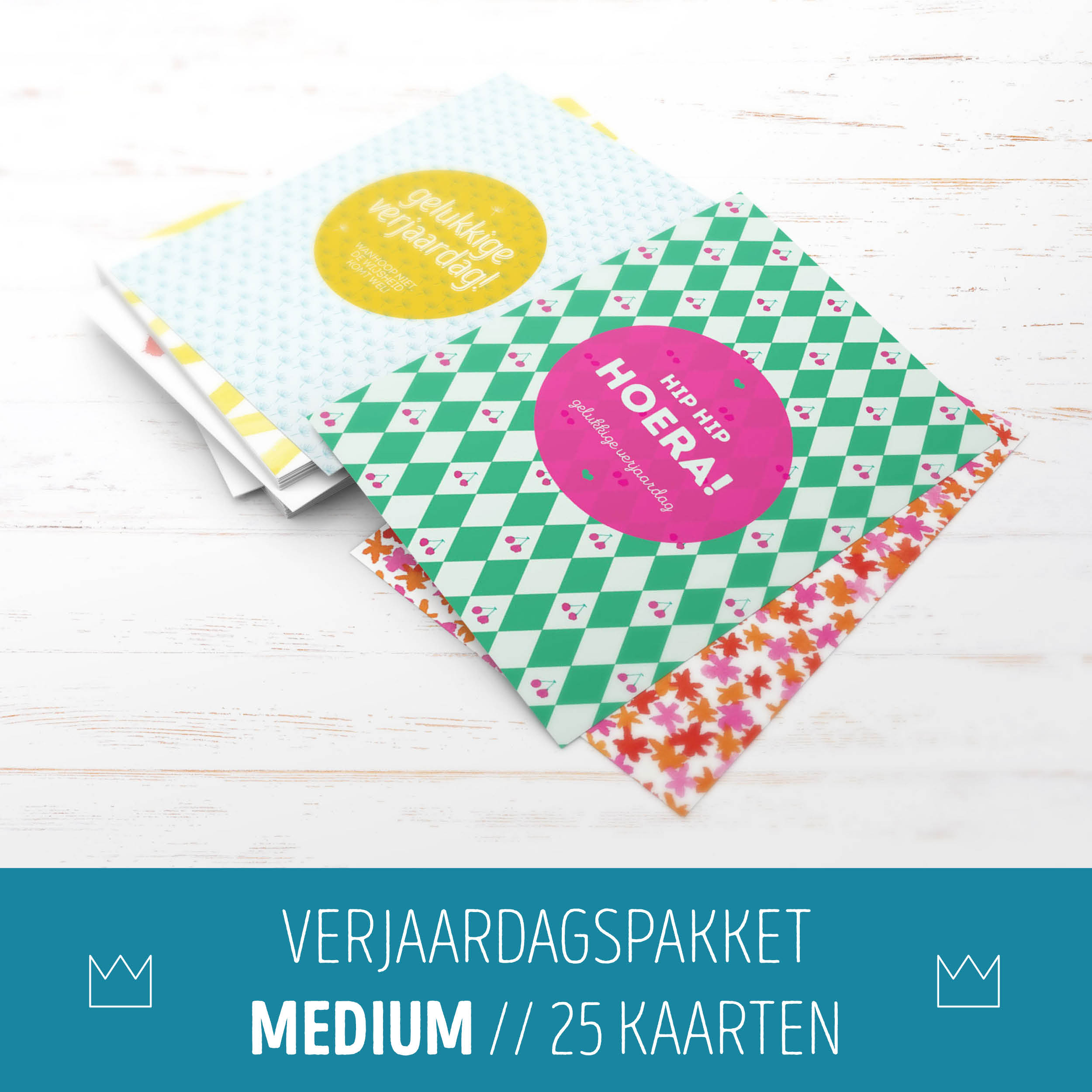 Verjaardagspakket Medium // 25 kaarten