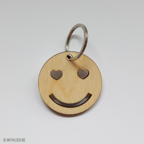 Sleutelhanger // Verliefde smiley