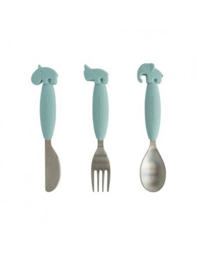 Done By Deer - YummyPlus, Easy Grip Cutlery, Blue