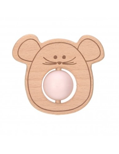 Lässig - Teether Ball Wood|Mouse