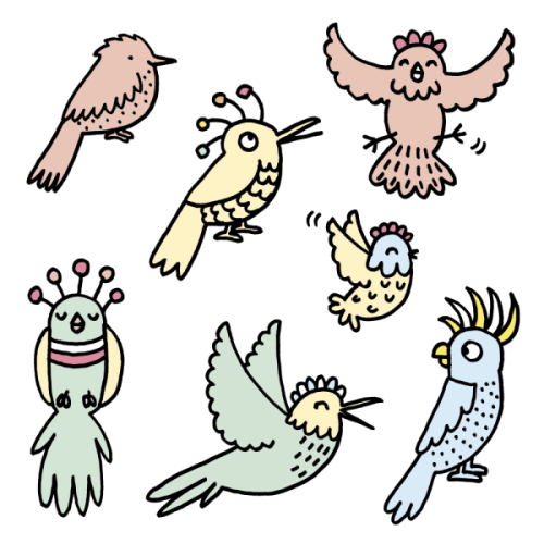 Muursticker Vogels – Eva Mouton