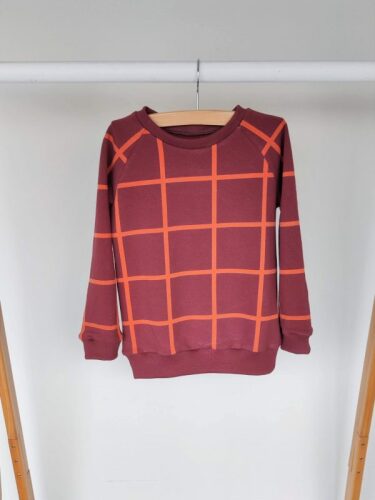 Sweater – bordeaux grid