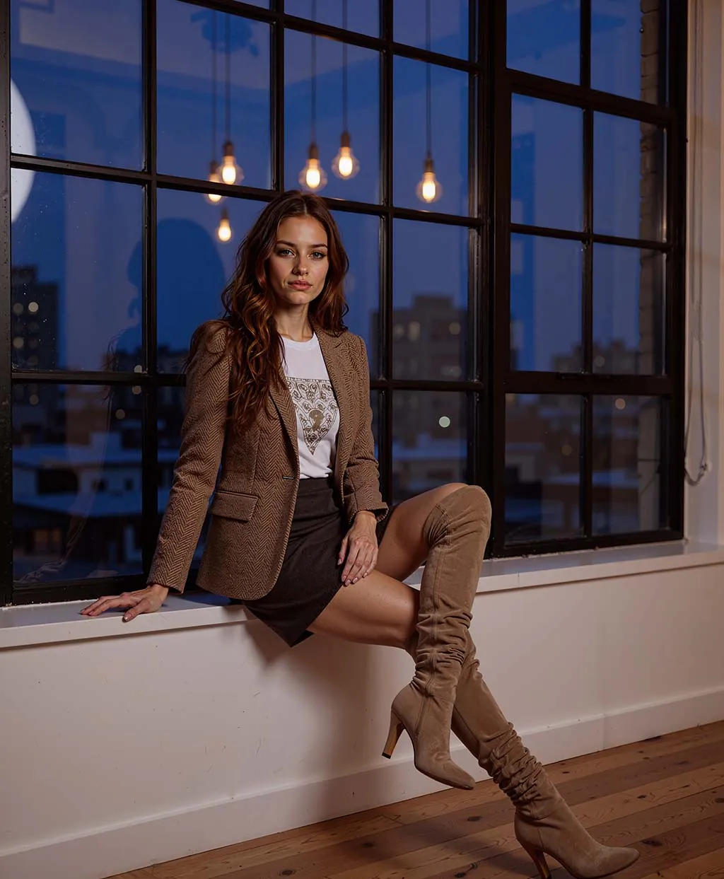 Beige Luxe Winter Statement Outfit