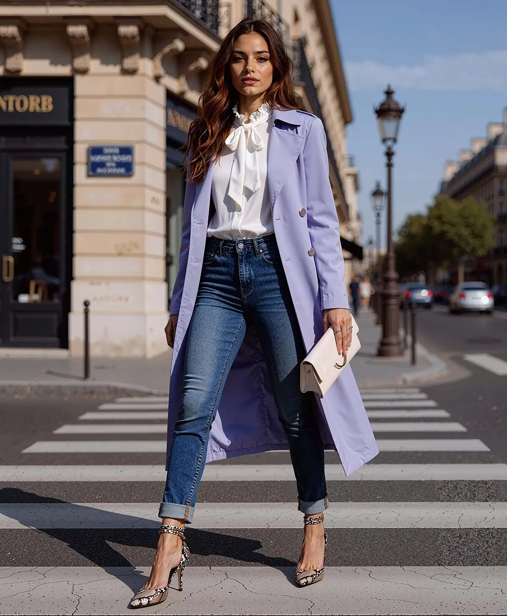 Fashion look: Lilac Trench Luxe City Outfit