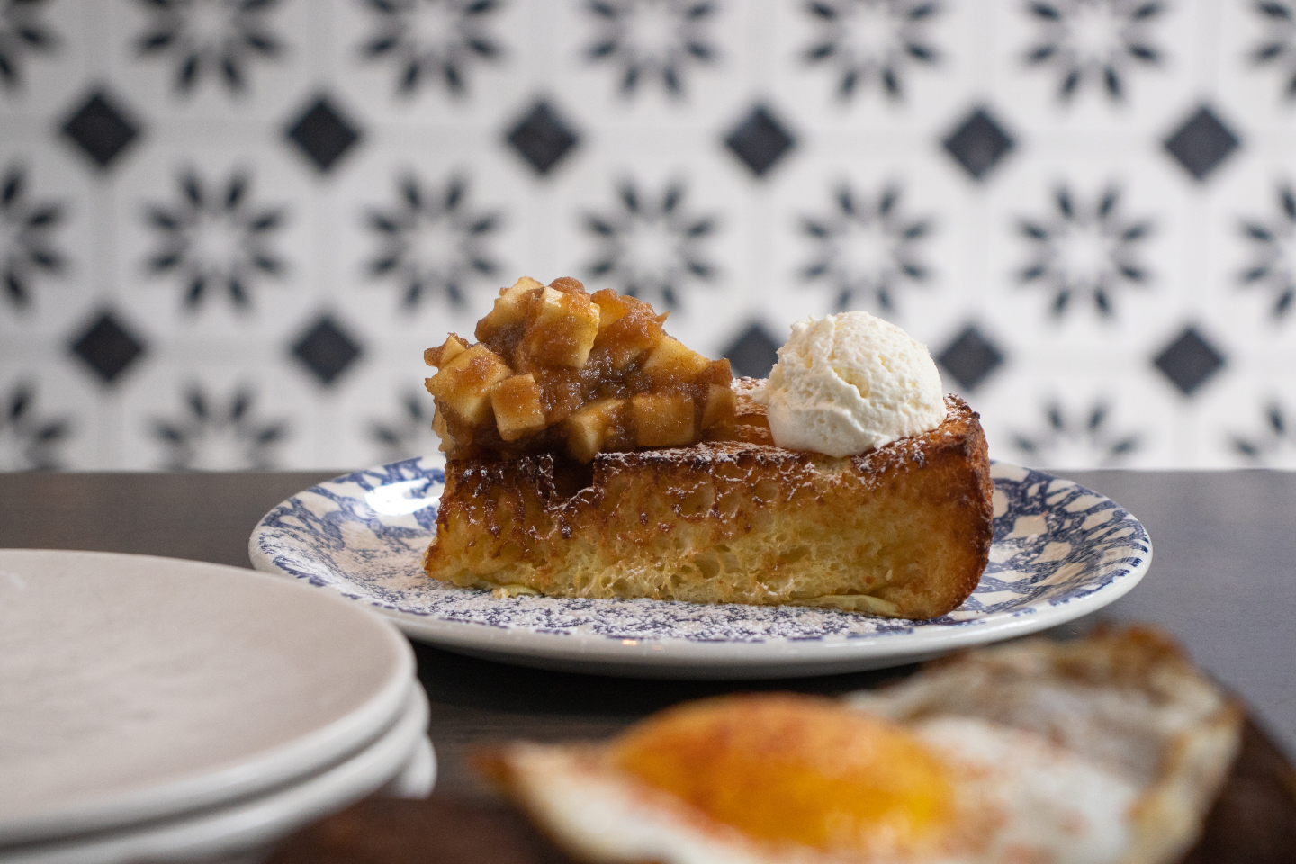 Lil' Ba-Ba-Reeba! Torrijas with Brown Butter Roasted Apples available at Lil' Ba-Ba-Reeba!'s New Year's Day brunch.