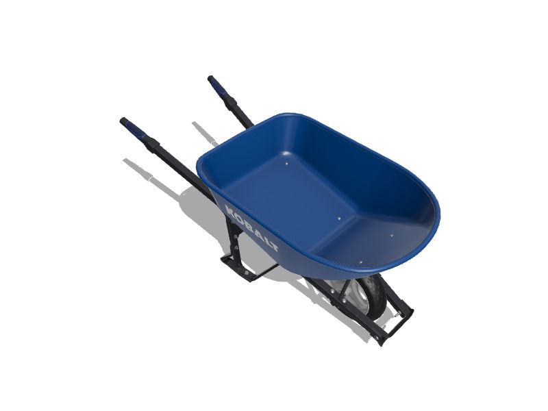 Kobalt 6cu ft 1 Wheel Steel Push Wheelbarrow Flatfree Tire(s) in the