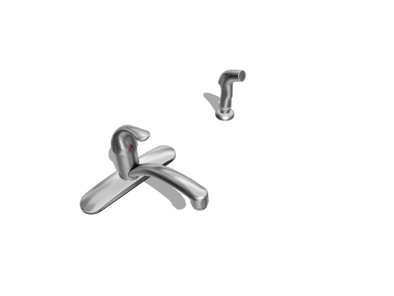 AquaSource Stainless Steel Pvd 1-Handle Deck Mount Low-Arc Handle Kitchen Faucet (Deck Plate Included) AquaSource Stainless Steel Pvd 1-Handle Deck Mount Low-Arc Handle Kitchen Faucet (Deck Plate Included)