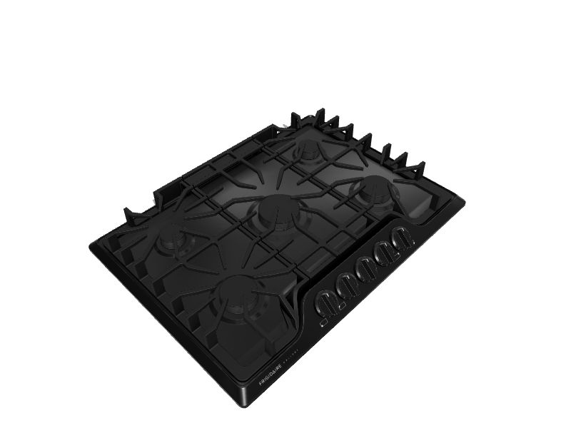 Frigidaire Gallery 30in 5 Burners Black Gas Cooktop at