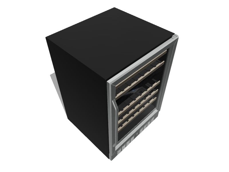 NewAir 23.5in W 46Bottle Capacity Stainless Steel Dual Zone Cooling