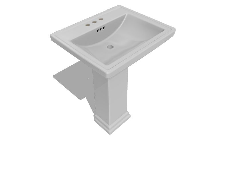 AquaSource White Vitreous China Transitional Pedestal Sink Combo (22in