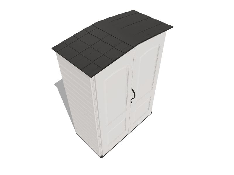 Rubbermaid 2 ft. 4 in. x 4 ft. 8 in. Small Vertical Resin Storage Shed  FG5L1000SDONX - The Home Depot