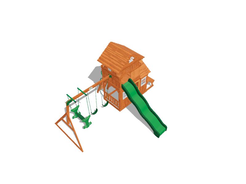 Backyard Discovery Shenandoah Residential Wood Playset with Slide in