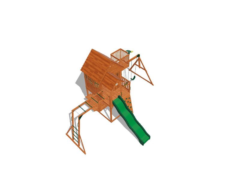 Backyard Discovery Skyfort II Residential Wood Playset at