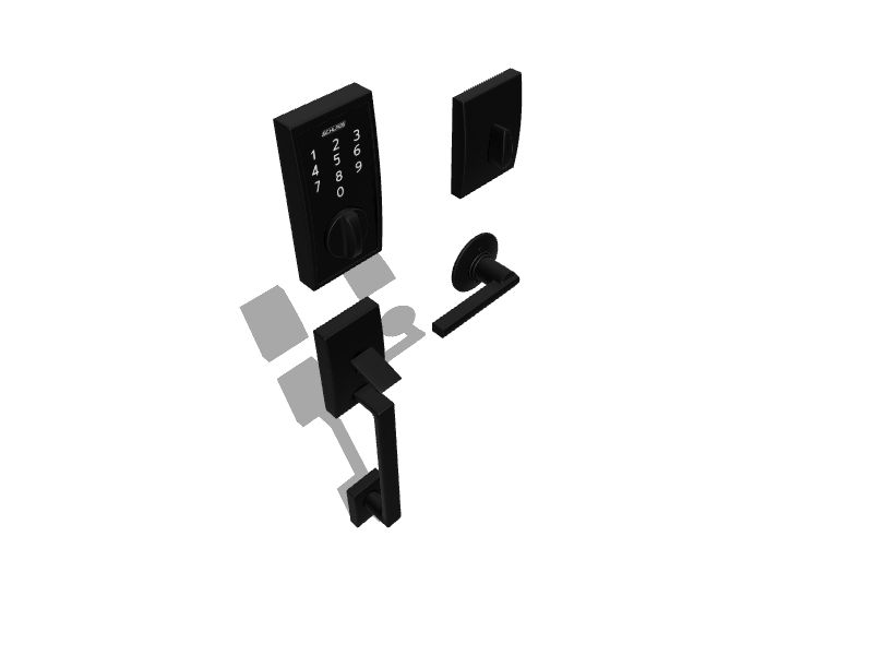 Schlage Touch Century Matte Black Electronic Handleset Lighted Keypad  Touchscreen in the Electronic Door Locks department at