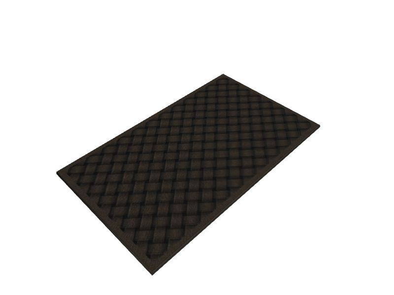 Utility Mats 60-043-1902-3x5 36X60 Rib Onyx Door Mat, 3 X 5-Feet, Pepper