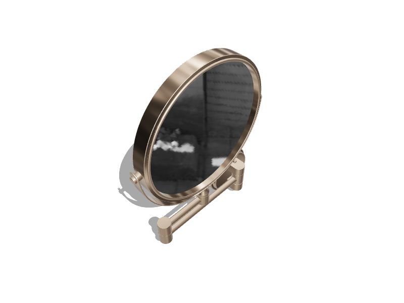 Giagni 9-in x 12-in Brushed Double-Sided Magnifying Wall-Mounted Vanity Mirror Giagni 9-in x 12-in Brushed Double-Sided Magnifying Wall-Mounted Vanity Mirror