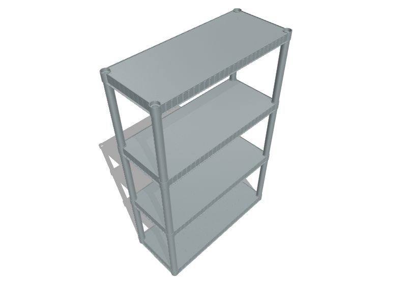 Project Source Plastic 4-Tier Utility Shelving Unit (34.75-in W x