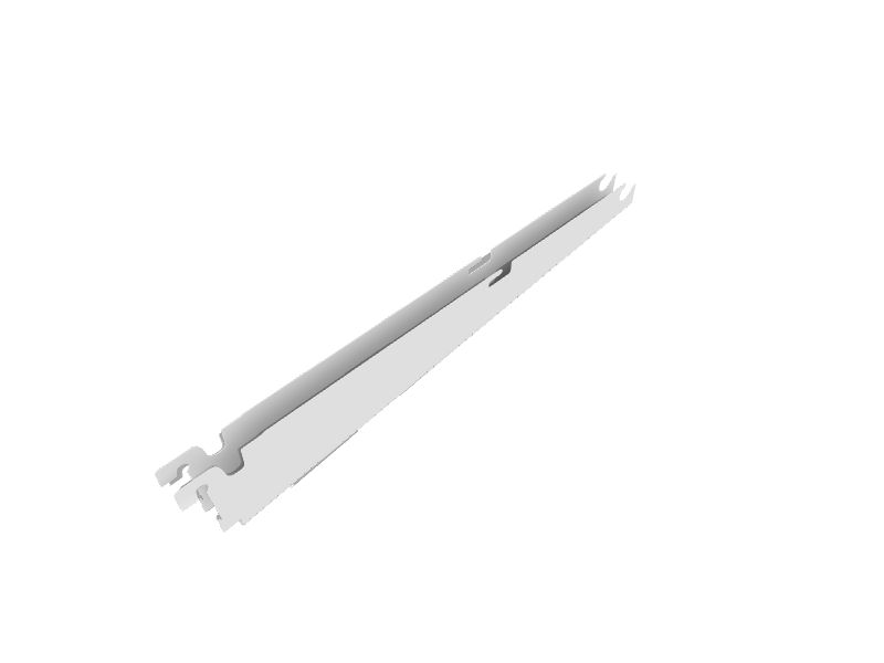 Rubbermaid 12 in. L White Metal Shelving Track Bracket FG4C0203WHT