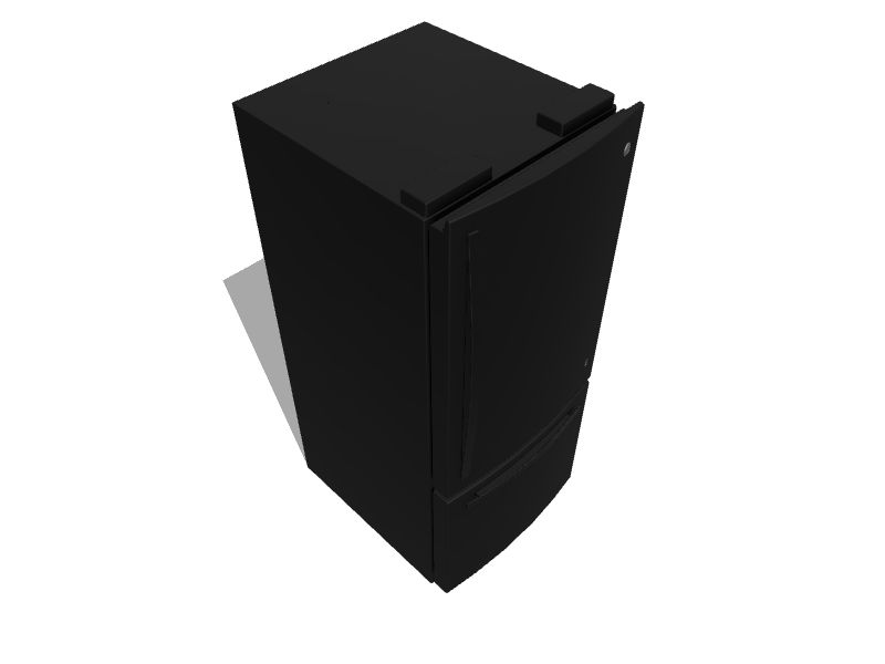 GE 20.9cu ft BottomFreezer Refrigerator (Black) ENERGY STAR at