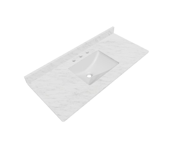 49-in Ariston Natural Marble Undermount Single Sink Bathroom Vanity Top ...