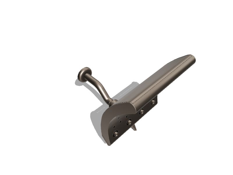 Oxygenics Curve Brushed Nickel Rectangle Rain Fixed Shower Head 2GPM (7.6LPM) at