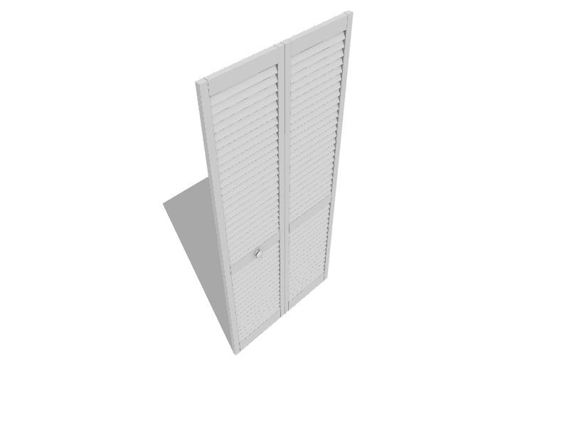 Pinecroft Seabrooke 36-in x 80-in White Louver Hollow Core Prefinished ...