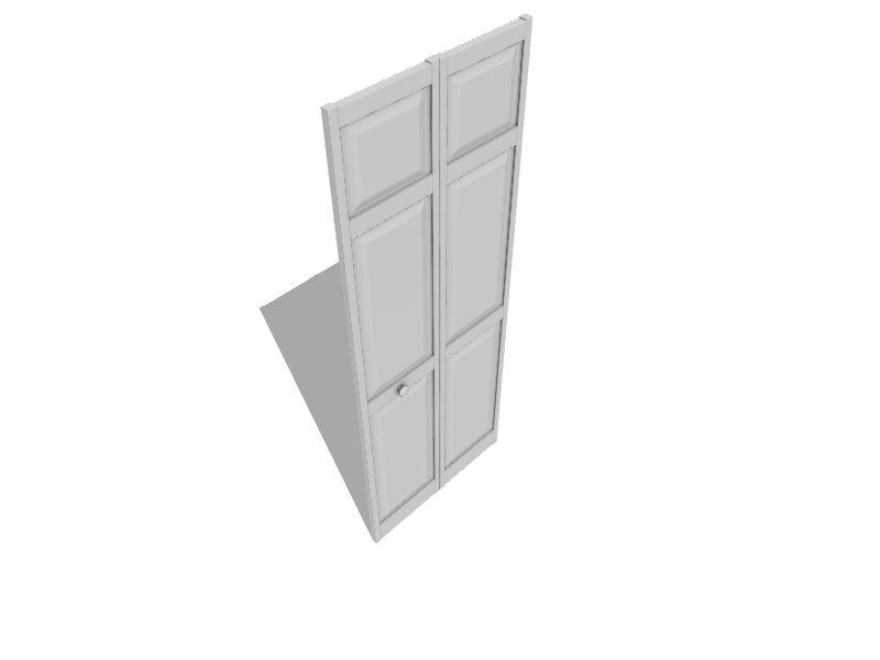 Pinecroft 29.5 in. x 78.625 in. Pantry Glass Over Raised Panel 1/2