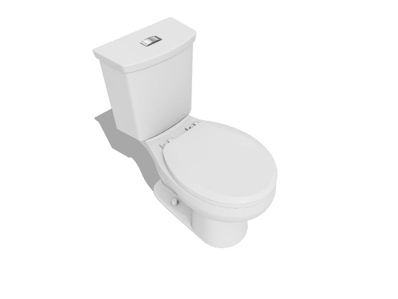 American Standard H2Option White Dual Flush Round Standard Height