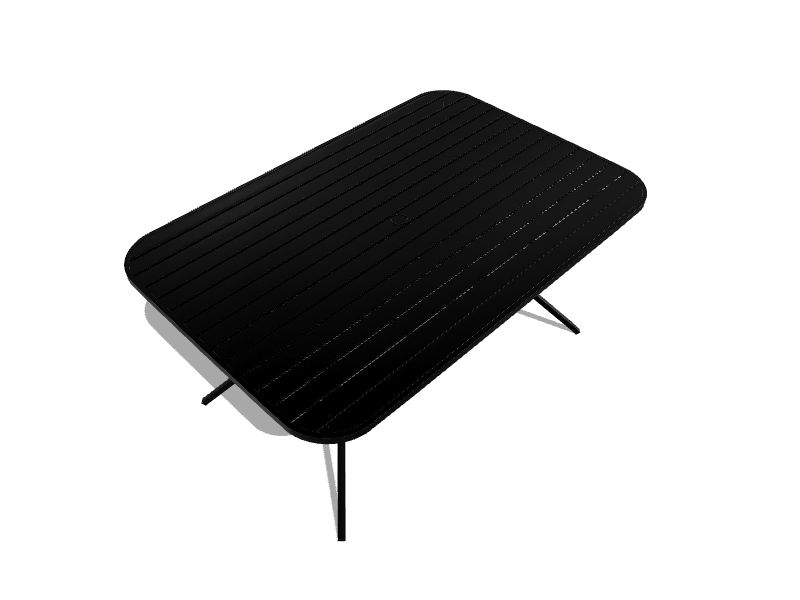 Garden Treasures Pelham Bay Rectangle Outdoor Dining Table 60in W x 38