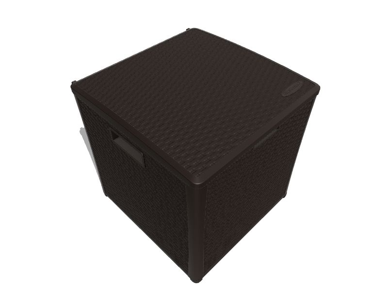 Suncast 60 Gallon Resin Outdoor Patio Storage Box Java