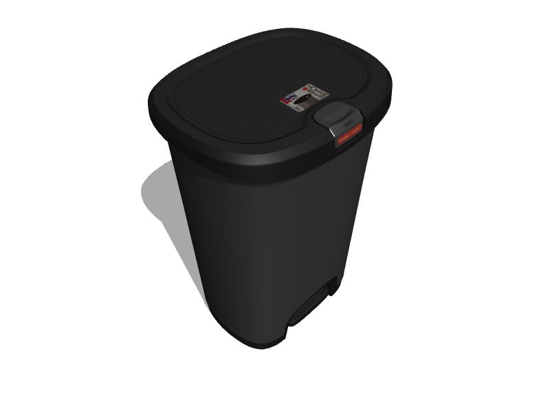 Hefty 12.3gal Slim Step Trash Can with Locking Lid Black