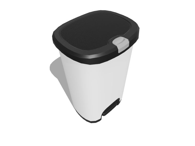 Hefty Lockable Step On Trash Can, 12 Gallon, Black, 2/Pack  (HFTCOM225807545)