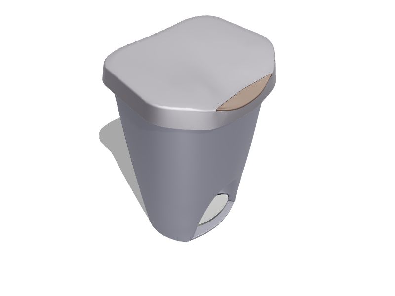 Umbra Brim Step Trash Can, Nickel