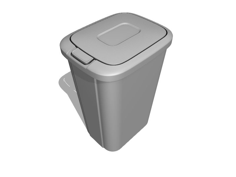 Hefty 13-Gallons White Plastic Kitchen Trash Can with Lid Indoor in the  Trash Cans department at