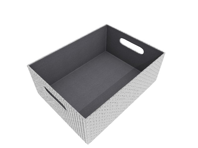 Lavex 19 13/16 x 14 x 12 15/16 Gray Medium Stackable Industrial Tote /  Storage