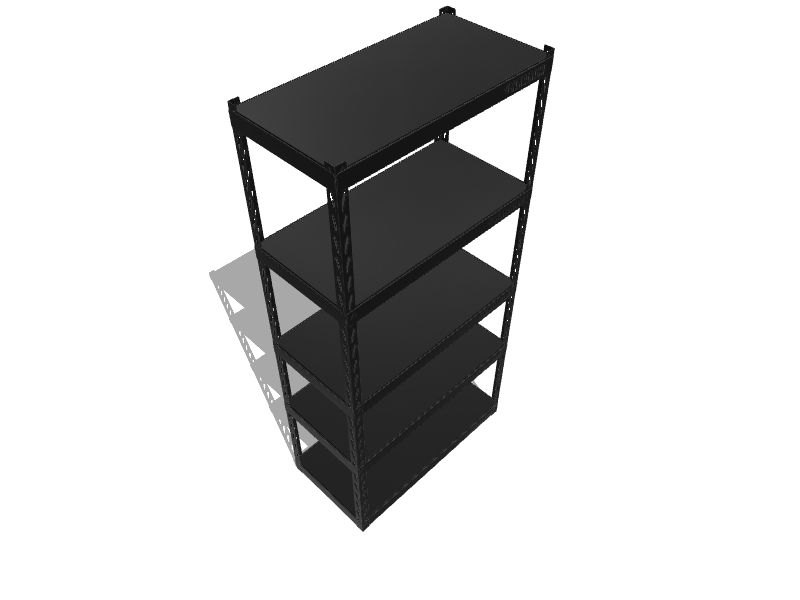 Gorilla Rack GRZ6-3618-5BIMP 5-Shelf 36-by-18-by-72-Inch Shelving Unit,  Black,  price tracker / tracking,  price history charts,   price watches,  price drop alerts