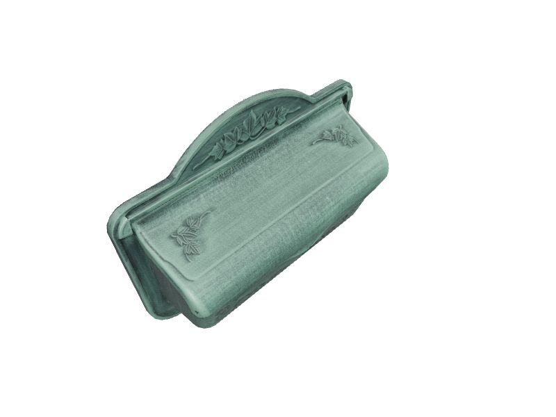 Gibraltar Mailboxes Wall Mount Green Metal Standard Mailbox in the