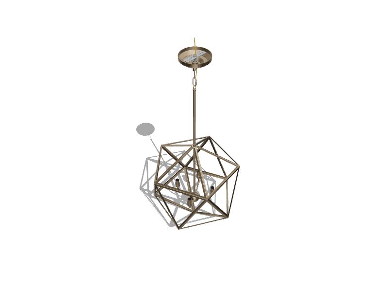 Quoizel Liberty Park 4 Light Gold Transitional Geometric Outdoor