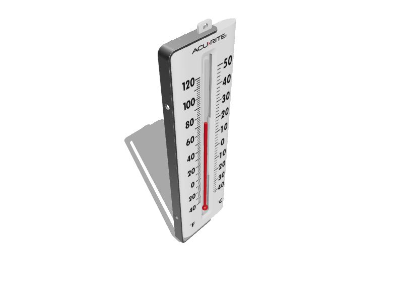 AcuRite Analog Outdoor White Thermometer at