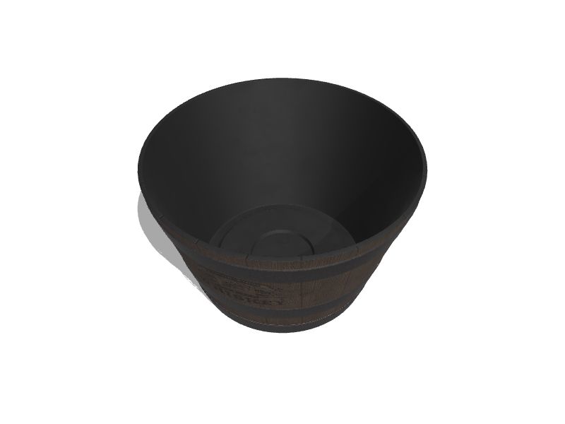 Style Selections Round 19.49-in W Large Brown Resin Rustic Indoor ...
