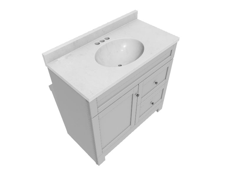 Style Selections Ellenbee 30in Gray Single Sink Bathroom Vanity with