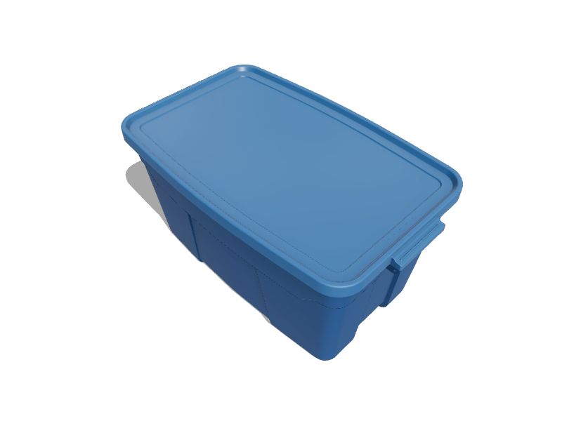 Centrex Plastics, LLC Plastic Storage Tote 831512 Rugged Tote 31-Gallon Blue Tote with Standard Snap Lid - Lowe's